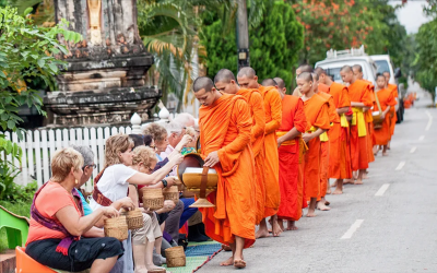 Buddhist Alms Giving Ceremony