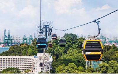 between Mount Faber and Resorts World Sentosa