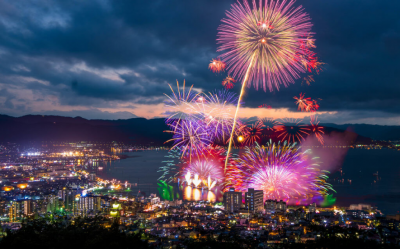 suwa lake hanabi